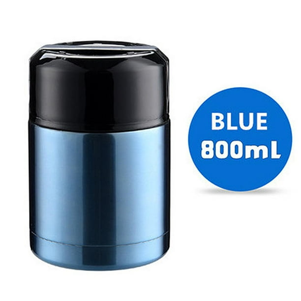 Recipiente térmico perfecl acero inoxidable 800 ml Azul