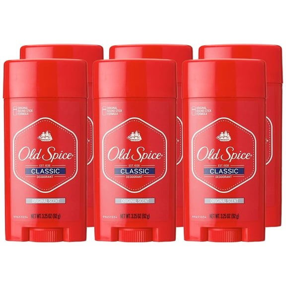 Old Spice Classic Deodorant Stick Original 3.25 Oz (Pack Of 6)