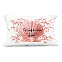 Stupell Industries Pink Glam Clamshell Decorative Printed Throw Pillow Design by Amelia Noyes