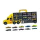 thumbnail image 5 of Juguetes de camión transportador para niños,Juego de juguetes de camión transportador de transporte,Juguetes para niños pequeños,Coche de eyección de amarillo, 5 of 10