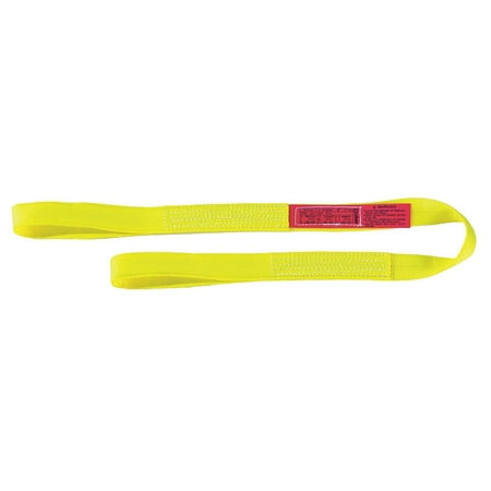 Nylon Web Sling (Lift-All 3 ft. Heavy-Duty Nylon Flat Eye and Eye Web Sling with 1600 lb. Vertical Hitch Capacity, Yellow -)
