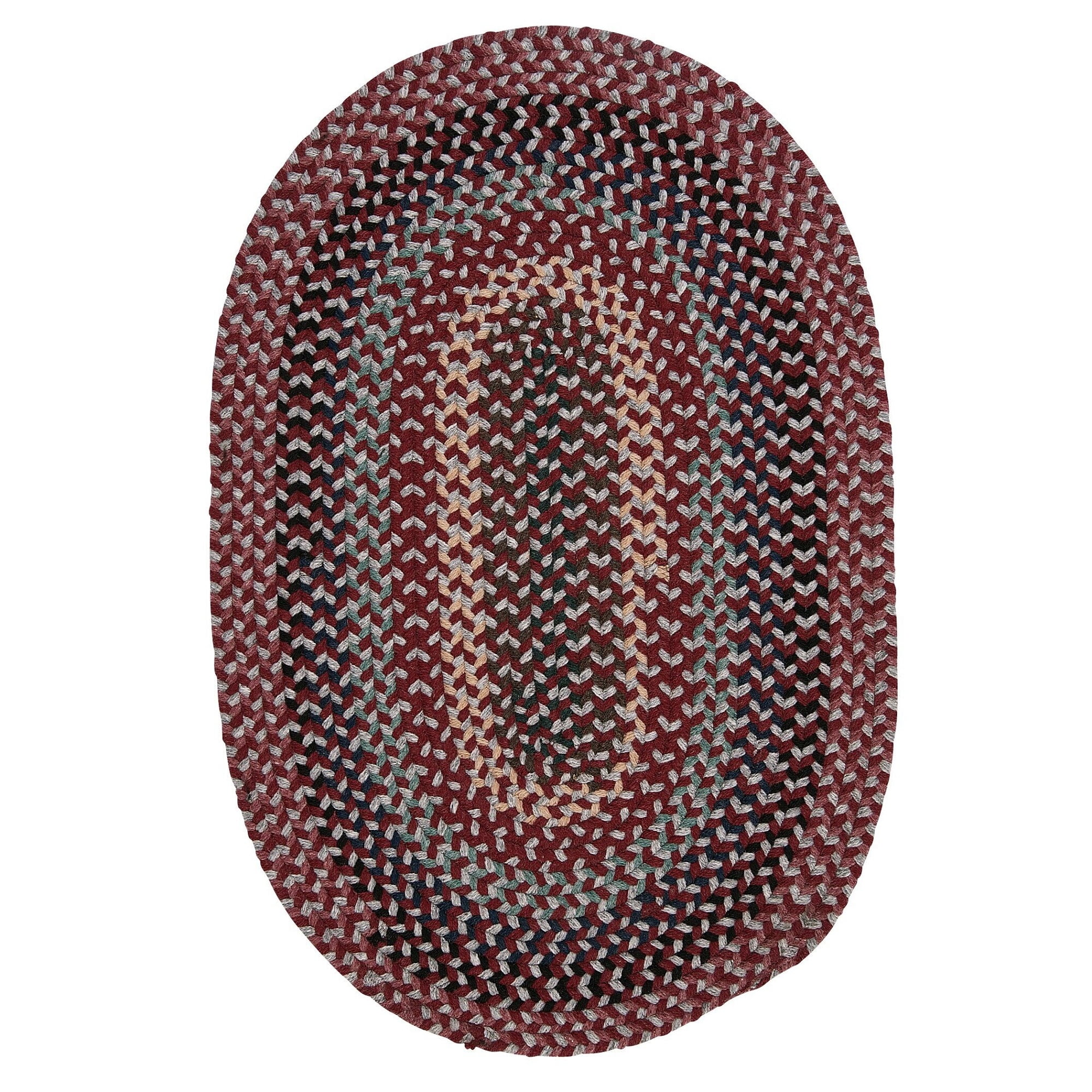 2' x 7' Braided Reversible Oval Area Throw Rug Runner