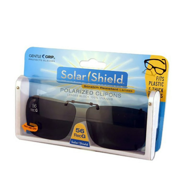 Solar Shield Dioptics Rectangle Black Sunglasses, Adult Unisex, Size: One Size