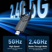 USB WiFi Adapter, EEEkit 1800Mbps WiFi6E Dongle PC Wireless Network Adapter Fits for Windows 10/11