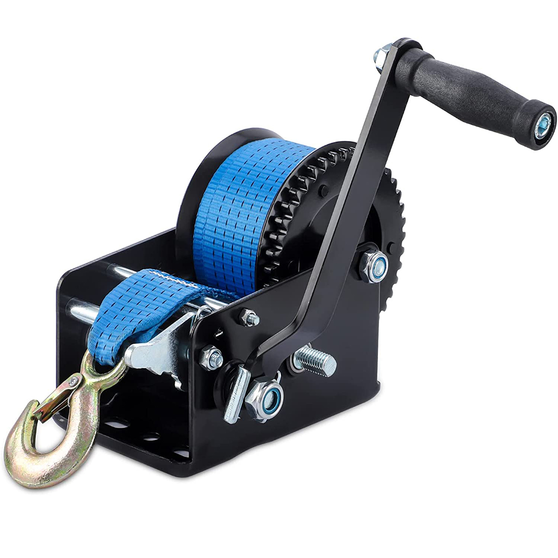 Carbole Hand Winch 3200 lbs, Cable Crank Gear Winch for ATV Boat