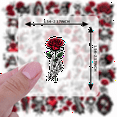 thumbnail image 2 of 35pcs Gothic Stickers Skull Stickers Blood Rose Stickers Spider Stickers for Laptops Notebooks Suitcases, 2 of 9