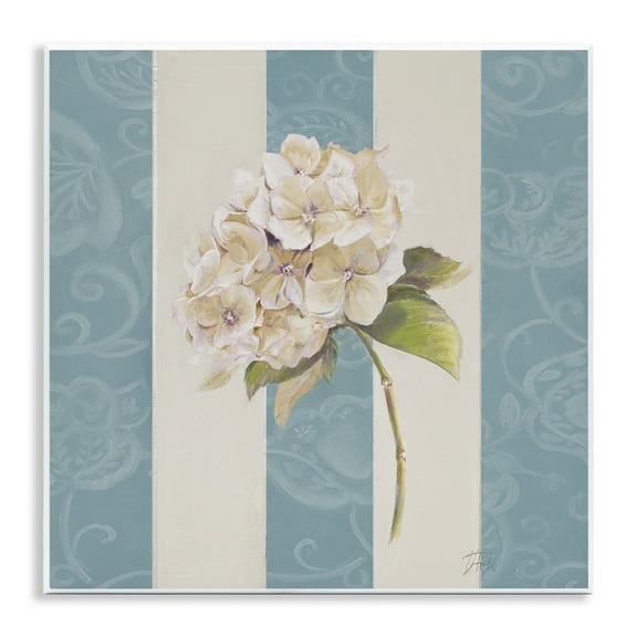 Stupell Industries Vintage Hydrangea Sprig Plants & Flowers Painting Unframed Art Print Wall Art, 12 x 12