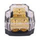thumbnail image 1 of Bloque de distribución de energía para amplificador de audio de automóvil, bloques distribuidores de tierra de energía de 1 en 2 vías, amplificador de automóvil Divisor de audio, 1 of 5