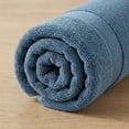 thumbnail image 5 of REGALWOVEN Cotton Banded Bath Mat Reversible Step Out Soft Plush Bath Rug Absorbent Rug for Hotel Spa Bathtub Mat Dark Blue 20" x 32", 5 of 5