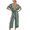 Women Green jumpsuit, variant on Tuphregyow Stylish Women's Short Sleeve V Neck Striped Print Jumpsuit Casual Comfortable Romper for Summer Beachwear Women Jumpsuit Yellow S