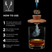 Viski Single Serve Smoke Cocktail Kit with Glass and Torch - 5 Piece Set
