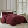thumbnail image 3 of Beatrice Home Fashions Medallion Chenille Standard Sham Burgundy, 3 of 5