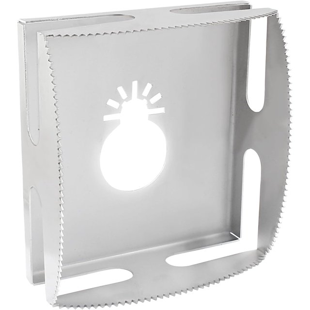 HUGFEGWE Stainless Steel Square Slot Cutter, Drywall Oscillating Tool Outlet Box Cutter, Electrical Box Drywall Outlet Cutout Tool, Oscillating Square Blade for Wood, Plastic, Metal - UA824-12656