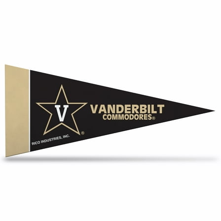 Vanderbilt Mini Pennant - 1 Pennant - Licensed By Rico, 4" x 9"