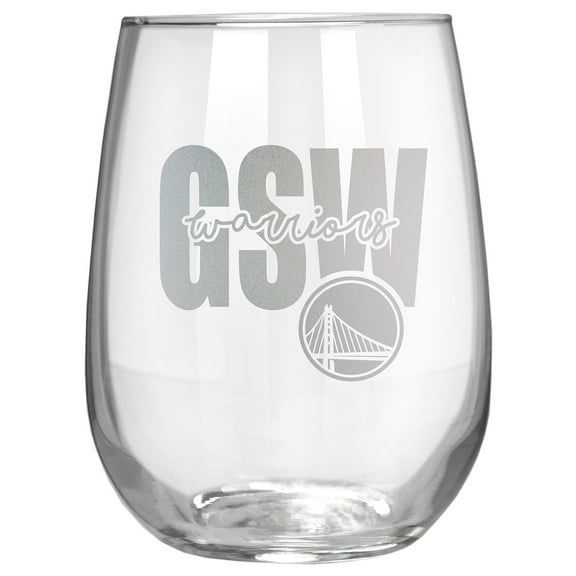 Golden State Warriors Etched 17oz. City Stemless Wine Glass