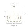 thumbnail image 2 of Capital Lighting 452563 Cohen 6 Light 44" Wide Taper Candle Style Chandelier - Mystic, 2 of 5