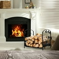 thumbnail image 3 of Costway 19'' Firewood Storage Rack Leaf Patterns  Firewood Storage Holder, 3 of 10