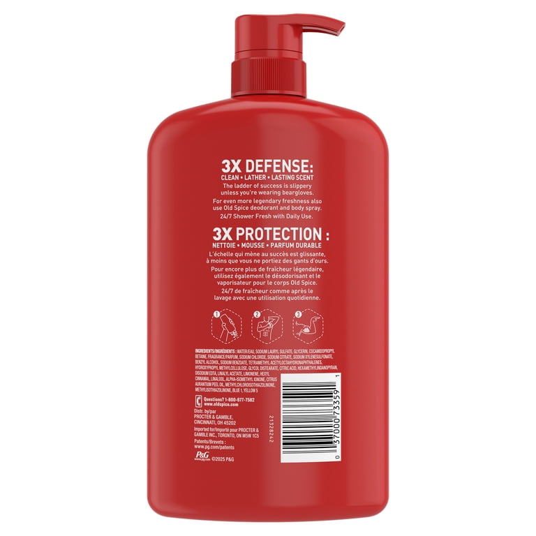 Old Spice Men's Body Wash, Bearglove, 33.4 fl oz, Long Lasting