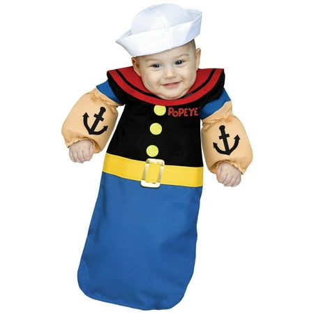 Popeye Baby Bunting Infant Halloween Costume, 6-12