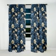 thumbnail image 2 of Designart "Midnight Floral Tapestry" Floral Blackout Curtain Panels, 2 of 4