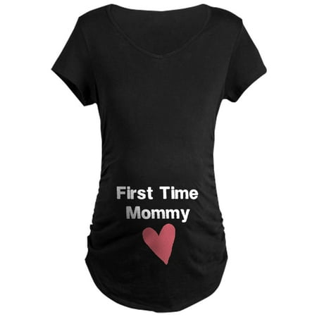 CafePress - Cute First Time Mommy Maternity T-Shirt - Maternity Dark