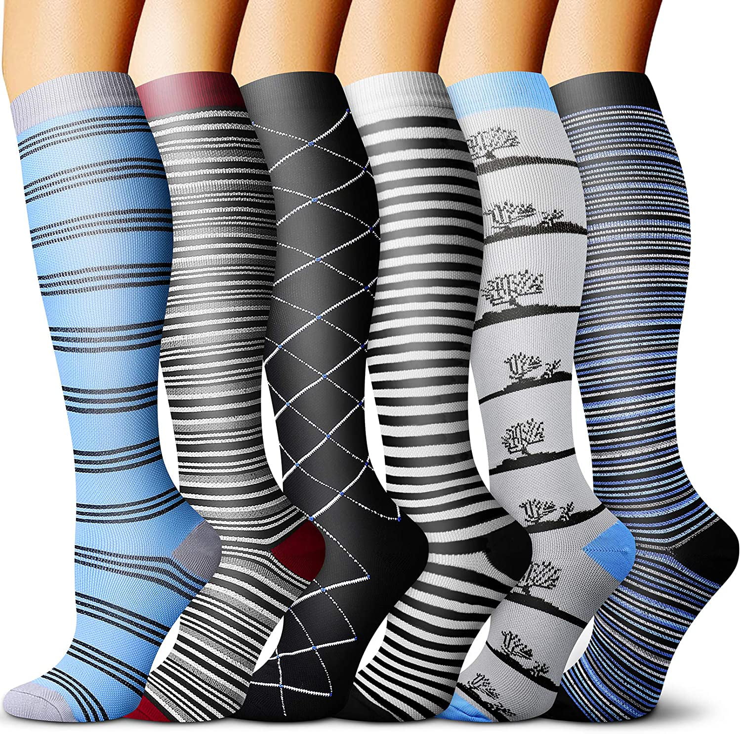 Mountaineering CHARMKING Compression Socks 15-20 mmHg is Best Graduated Athletic & Daily for Men & Women Running Travel