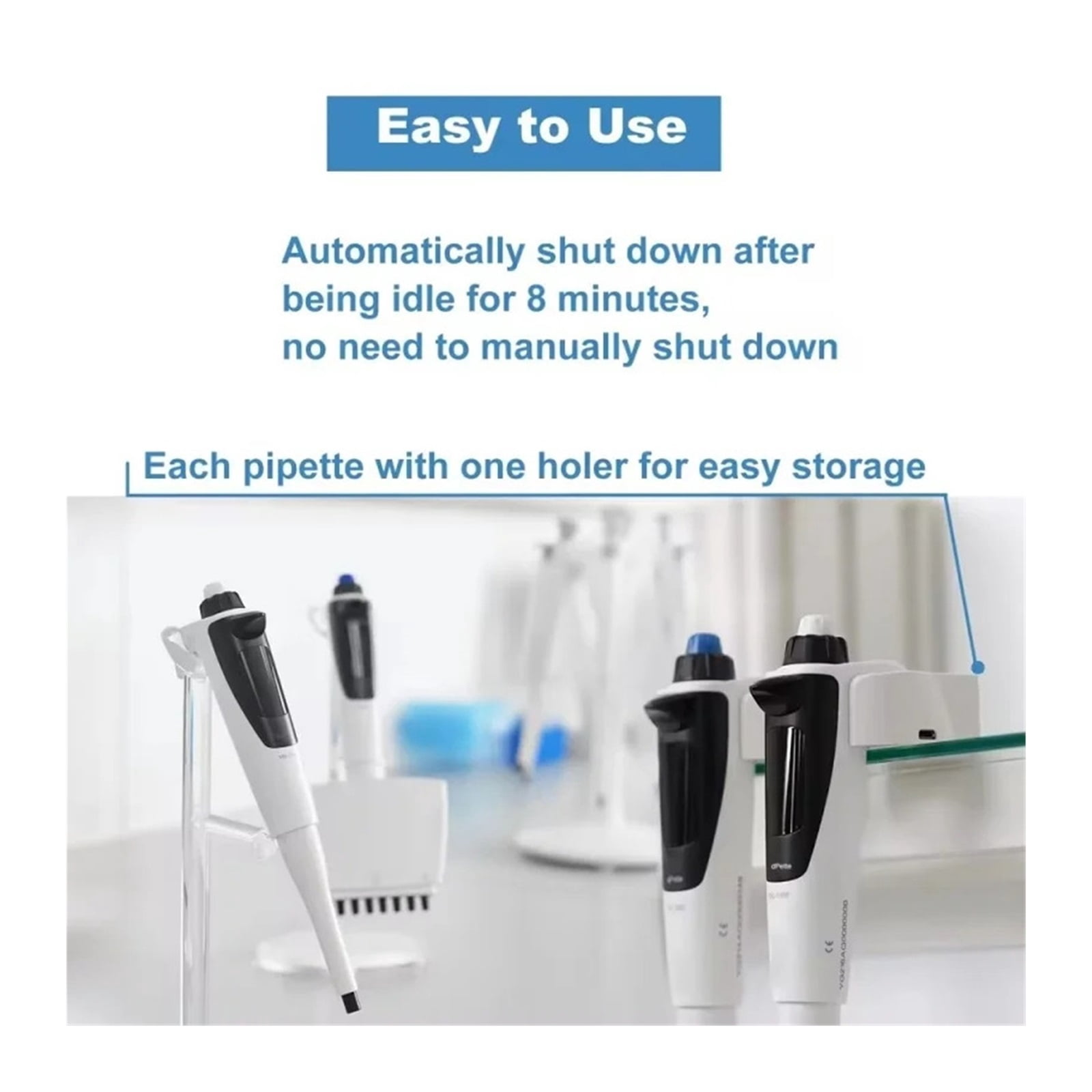 Electronic Pipette 0.5:1000ul High Accuracy Single Channel Pipeta Micro Electric Adjustable Laboratory Pipette ,Precision & Accuracy