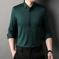 thumbnail image 6 of Men's Non-iron Dress Shirts Seamless Shirt Concealed Placket Solid Color, 6 of 14
