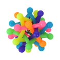 thumbnail image 3 of 2 pelotas mordedoras molares arcoíris para perros: juguetes de goma para la dentición de cachorros, para fortalecer el vínculo y el ejercicio (pequeñas), 3 of 8