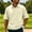 Beige, variant on Mens Polo Shirts loose Fit Performance Half Sleeve Wrinkle Free Chest Pocket Collared Shirt Soft Stretchy Casual Athletic Work Uniform Summer Daily Outdoor Activities Blue 2XL