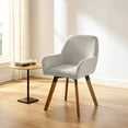 thumbnail image 5 of Art Leon Linen Fabric Accent Chair Swivel Desk Chair,Off-White, 5 of 6