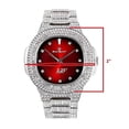 thumbnail image 5 of Bling'ed Out King and Queen Hip Hop Watch Set Perfect for Power Couples to Flaunt On and Off The Dance Floor - ST10325/ST10364 His&Hers (SLV Blood Red), 5 of 8