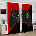 thumbnail image 4 of Video Game Curtains, Game Gamepad Red Decor Window Drape Boys Curtains Thermal for Bedroom 42'''' W x 84'''' L x2【Decor】, 4 of 6