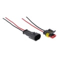 thumbnail image 3 of Conector de cable eléctrico HID macho y hembra para coche, resistente al agua, 14 AWG, arnés de cables 2pin, 3 of 7