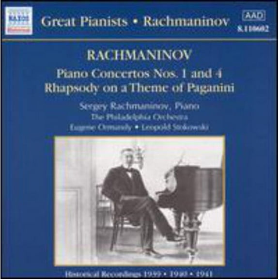 S. Rachmaninoff - Con Pno 1/4/Rhaps Paganini - Music & Performance - CD