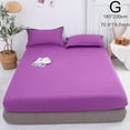 thumbnail image 1 of Drap-housse Couleur Unie Draps Lit Simple Double Grand Housse Taille Lit X3V7, 1 of 9