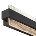 thumbnail image 3 of Possini Euro Design Cascadia 23 3/4" High Modern Bathroom Vanity Wall Lamp Light Fixture Mount LED Black Piastra Glass Shade, 3 of 9