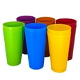 thumbnail image 6 of Yalin 32 Ounce Plastic Tumblers/Large Drinking Glasses/Party Cups/Iced Tea Glasses, Unbreakable, Dishwasher Safe, BPA Free, Set of 12 in 6 Assorted Colors, 6 of 6