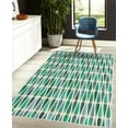 thumbnail image 4 of Retro Decorative Rug, Sixties and Seventies Style Geometric Round Shaped Repeated Symmetric Design, Quality Carpet for Bedroom Dorm and Living Room, 6 Sizes, Seafoam Green, by Ambesonne, 4 of 4