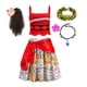 thumbnail image 5 of Disney Moana Dress for Girls Princess Costume Summer Beach Party Kids Carnival Vintage Adventure Clothing Set Moana Dress Up, 5 of 5