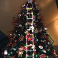 thumbnail image 3 of 2026 Christmas Santa Climbing Stairs Light, 10.5ft Claus on Rope LED Ladder Holiday Displays - 8 Modes Multicolor Xmas Tree String Lights Waterproof for Window Outdoor Wall Party Decorations, 3 of 8