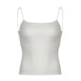 thumbnail image 1 of Camisola sexy con espalda descubierta y tirantes finos para mujer, top corto ajustado, ropa de calle sin mangas, color sólido, corsé básico informal de moda, 1 of 6