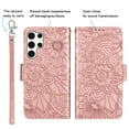 thumbnail image 7 of Petocase for Samsung Galaxy S23 Ultra Wallet Case,Embossed Mandala Floral Leather Folio Flip Wristlet Shockproof Protective ID Credit Card Slot Holder Cover for Women Girls,Rose Gold, 7 of 7