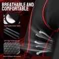 thumbnail image 6 of Youth Boys Padded Sliding Shorts with Athletic Cup Pocket, Baseball Cup Underwear Compression Shorts for Sports (Black red S), 6 of 7