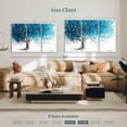 thumbnail image 4 of Elephant Stock Wild Ocean Tree Wall Art - Horizontal Multi Panel Canvas - Living Room Wall Decor - Floral And Botanical Multi Panel - Blue And White Decor By Ashvin Harrison - 50" x 32", 4 of 8