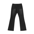 thumbnail image 6 of Bootcut Jeans for Women Y2K Baggy Stretchy Low Waisted Vintage Flare Jeans Button Closure Trendy Versatile Wide Leg Denim Pants with Pockets Black S, 6 of 7