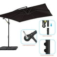 thumbnail image 4 of ACEGOSES 8.2x8.2ft Square Offset Patio Umbrella w/Base, Outdoor Hanging Umbrella w/ Steel Ribs for Deck, Balcony and Garden,Black, 4 of 6