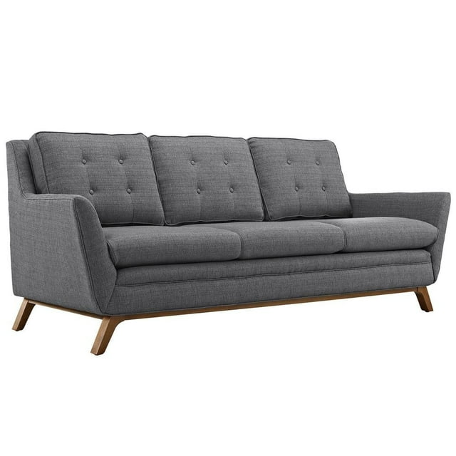 Modway Canapé Moderne Finement Rembourré en Tissu Gris