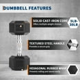 thumbnail image 2 of 110LBS Hex Dumbbell Set with Rack, 20+30LB Rubber Encased Dumbbells for Home Gym Strength Training, 2 of 7