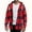 Red, variant on Men's 2025 Flannel Lined Plaid Jacket - Button Down Hooded Flannel, Winter Workwear with Fleece Lining, Outdoor Shirt Coat